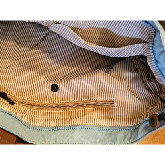 Kipling art tote blue red cotton blend handbag - Picture 7 of 13